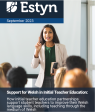 Front cover of the report which contains a picture of a teacher in front of a class.
